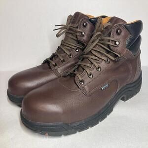 Men’s 11.5 Extra Wide Timberland Pro Titan Steel Toe Dark Brown Leather Boots